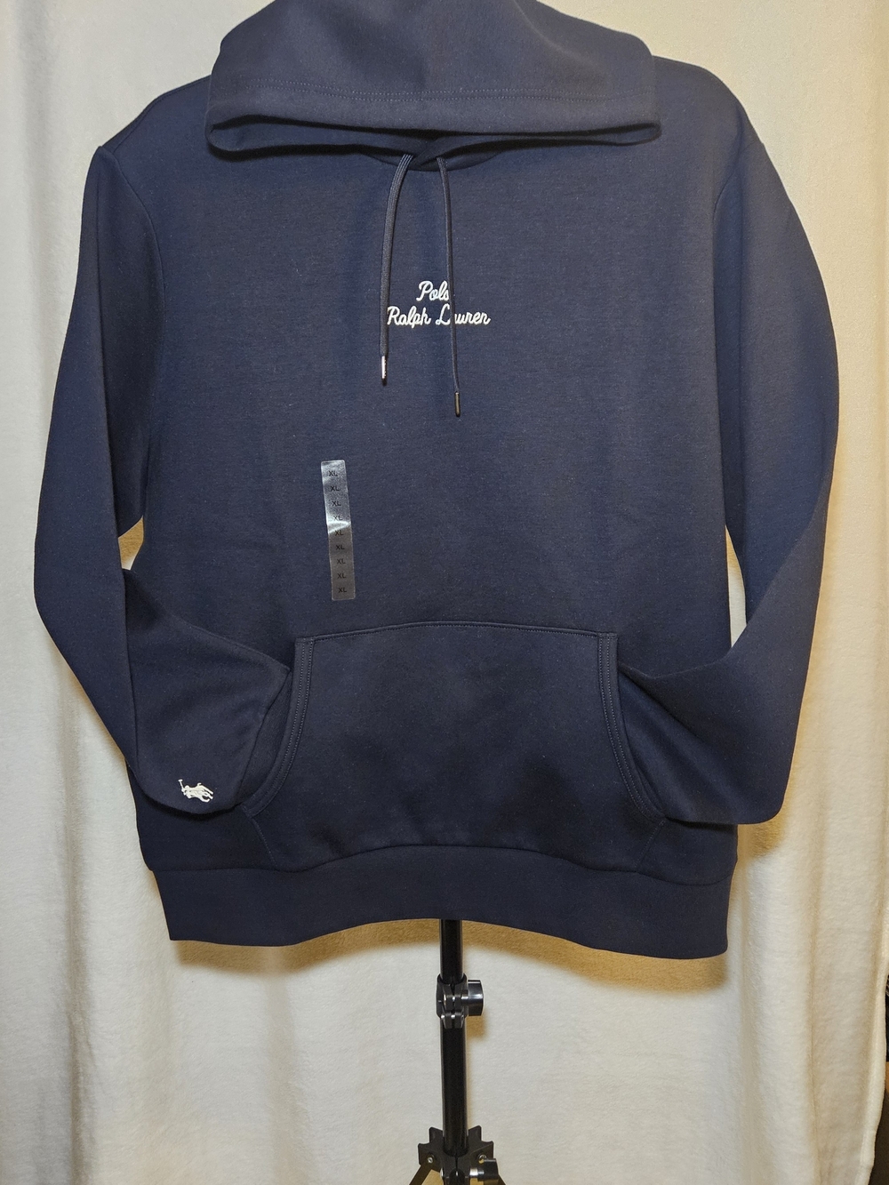 Ralph Lauren Men’s Navy Crewneck Hoodie with Embroidered Logo